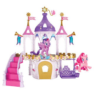  Roll over image to zoom in My Little Pony Friendship Castle Playset Including Twilight Sparkle and Pinkie Pie 3-inch Pony Figures