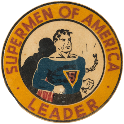 Supermen of America, Leader Felt Emblem, 1939