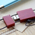 USB gỗ nắp rời màu đỏ đô có dây đeo cổ - UG004