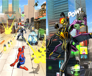  player akan bermain sebagai Spiderman yang harus menyelamatkan kota New York dari seranga Spiderman Unlimited apk + data