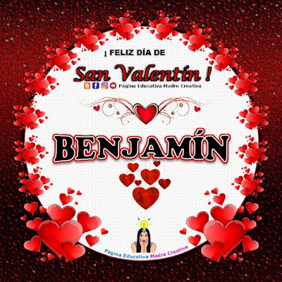 Feliz Día de San Valentín - Nombre Benjamín
