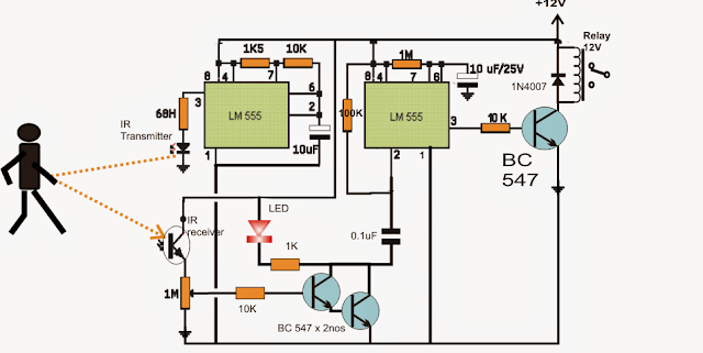 simple proximity detector Circuit using IC 555