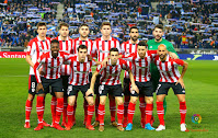 ATHLETIC CLUB DE BILBAO - Bilbao, Vizcaya, España - Temporada 2017-18 - Iturraspe, Saborit, Unai Núñez, Laporte, Raúl García y Herrerín; Iñaki Williams, Lekue, Susaeta, Aduriz y Mikel Rico. R. C. D. ESPANYOL  DE BARCELONA 1 (Gerard Moreno) ATHLETIC CLUB DE BILBAO 1 (Iñaki Williams). 14/01/2018. Campeonato de Liga de 1ª División, jornada 19. Cornellá-El Prat, Barcelona, RCDE Stadium