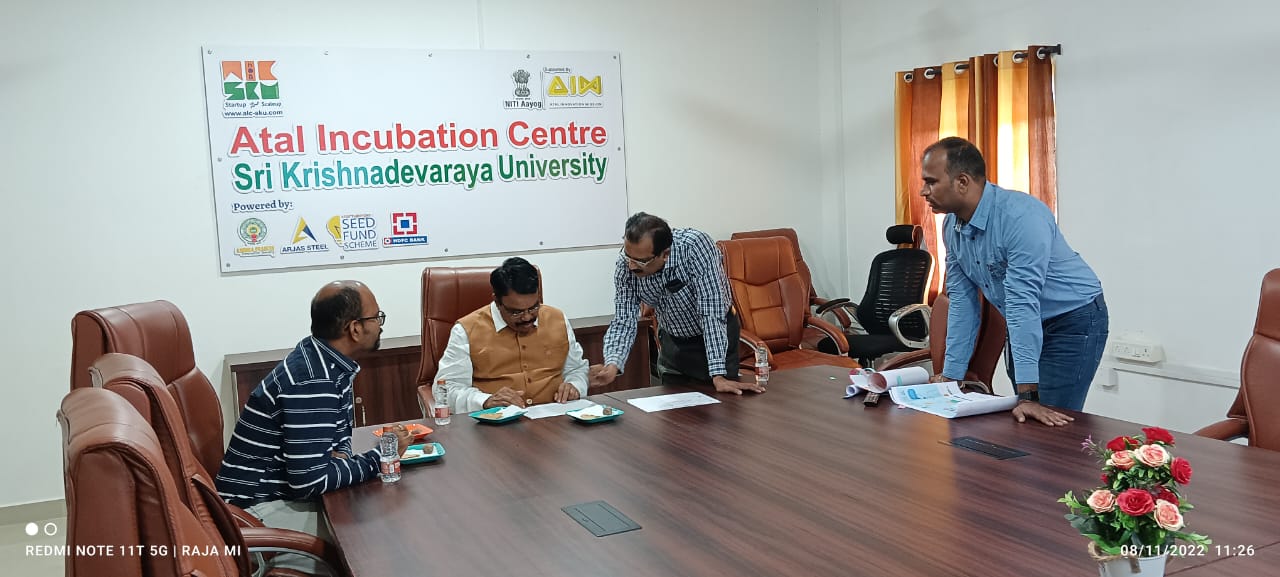 Various Innovation & Start-up Programs Launched @ Atal Incubation Centre –Sri Krishnadevaraya University