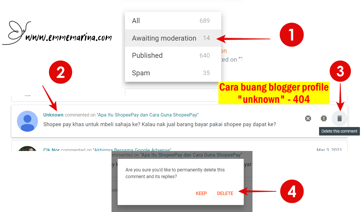 buang broken link website/blog