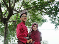 Baju Pengantin Maroon Silver