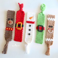 Marcapáginas navideños a crochet