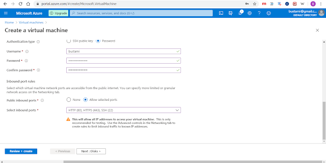 Cara Membuat Linux Virtual Machine di Microsoft Azure