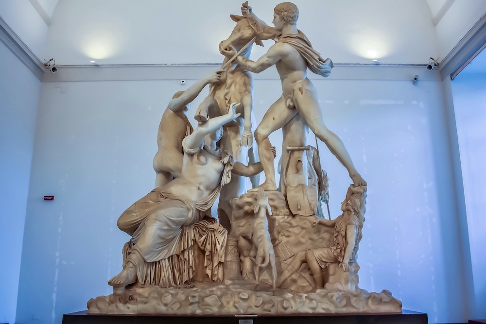 The Farnese Bull at the MANN museum in Naples