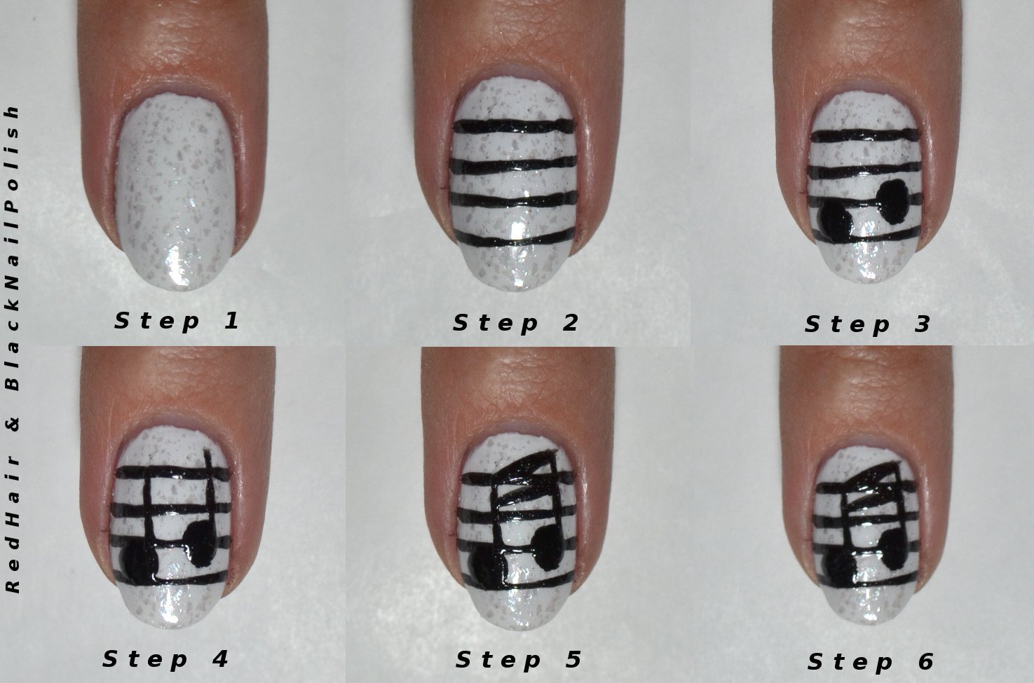 Music Notes Nail Art