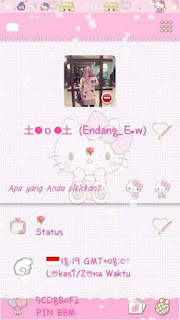 Download BBM MOD Pink Kitty Ribbon Cute Terbaru