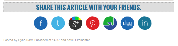 Membuat Widget Share Button di Bawah Postingan Blog