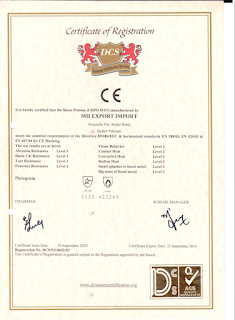 MH CE shoes Certificate