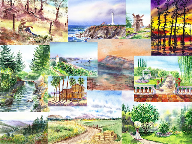bestselling watercolor landscapes