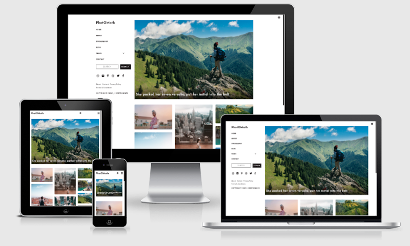 PhotOMath Masonry Grid Blogger Theme