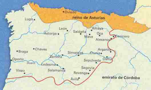 reino asturias mapa alfonso