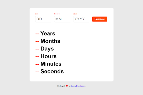 How to build a Responsive Age Calculator using Vanilla Javascript