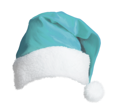 teal santa hat