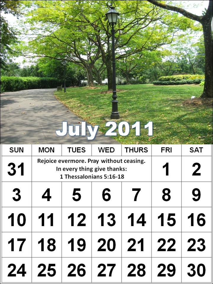 july 2011 calendar with holidays. Blank Calendar 2011 July