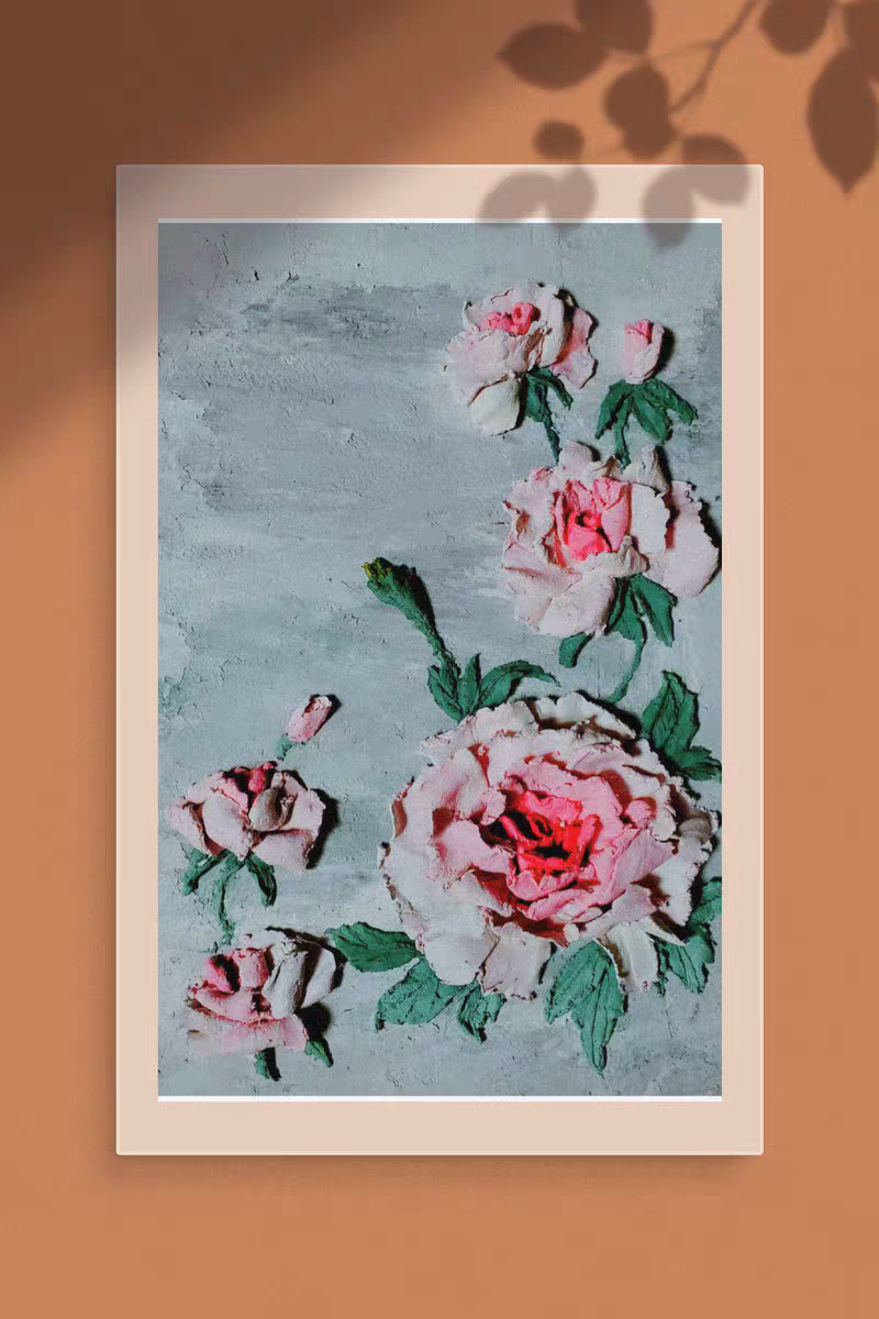 19Carving and painting flower paintings, decorate your room,come to see my collection