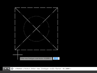 Langkah pertama Mengatur Kerapatan Tipe Garis Putus-Putus Dengan LINETYPE SCALE AutoCAD