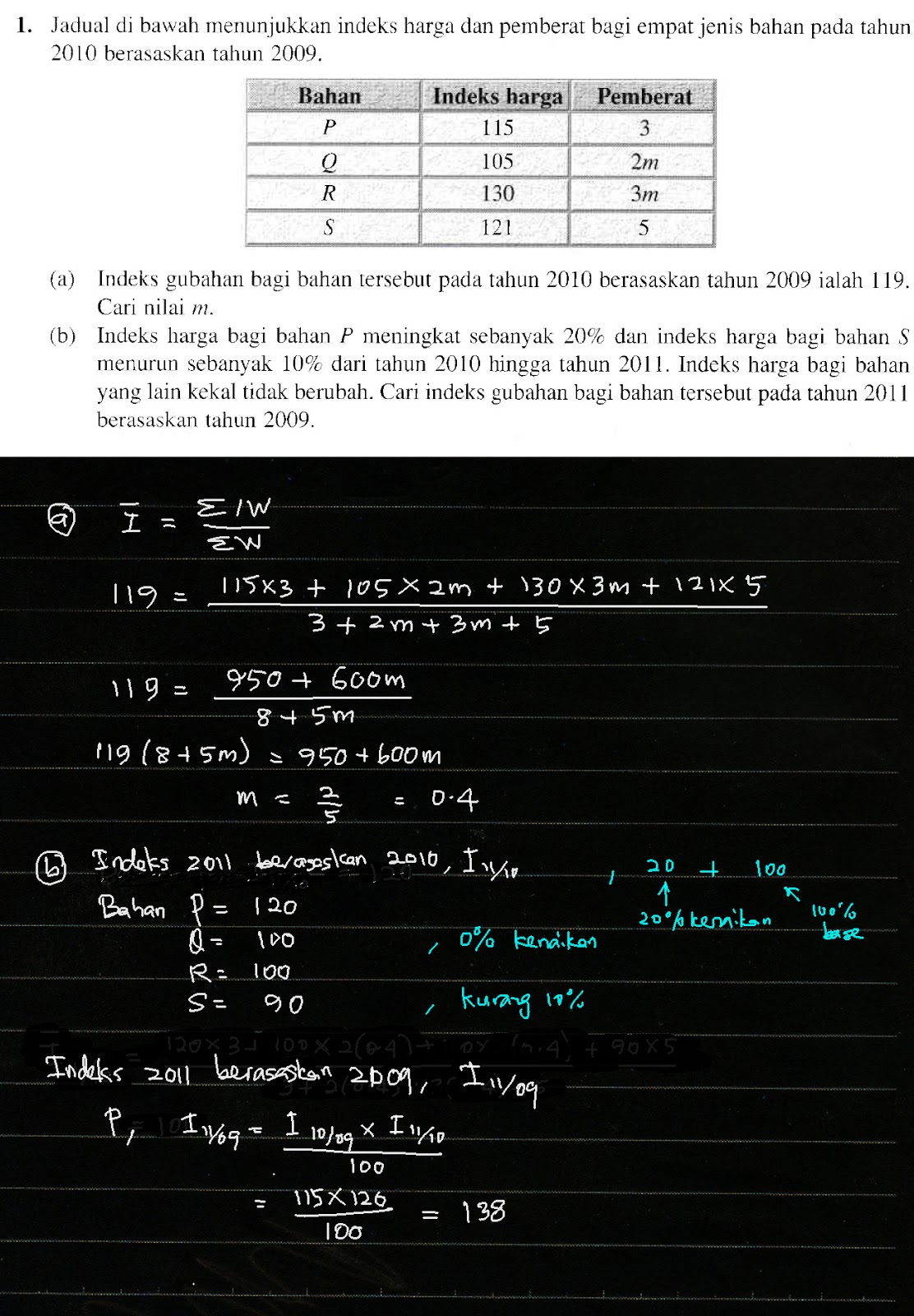 Cikgu Azman - Bukit Jalil: Bab 11 Nombor Indeks Latihan 
