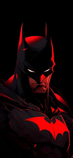 Papel de Parede Preto e Vermelho do Batman