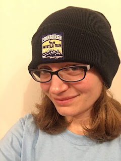 close-up of the race beanie