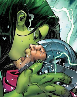She-Hulk and Thor Kissing