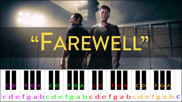 Farewell (A Way Out) Piano / Keyboard Easy Letter Notes for Beginners