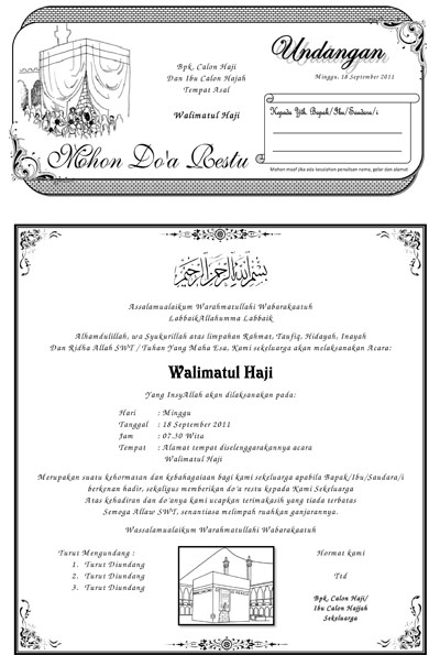 Membuat Undangan Haji Menggunakan Ms Word 2007  Utek-Quantum