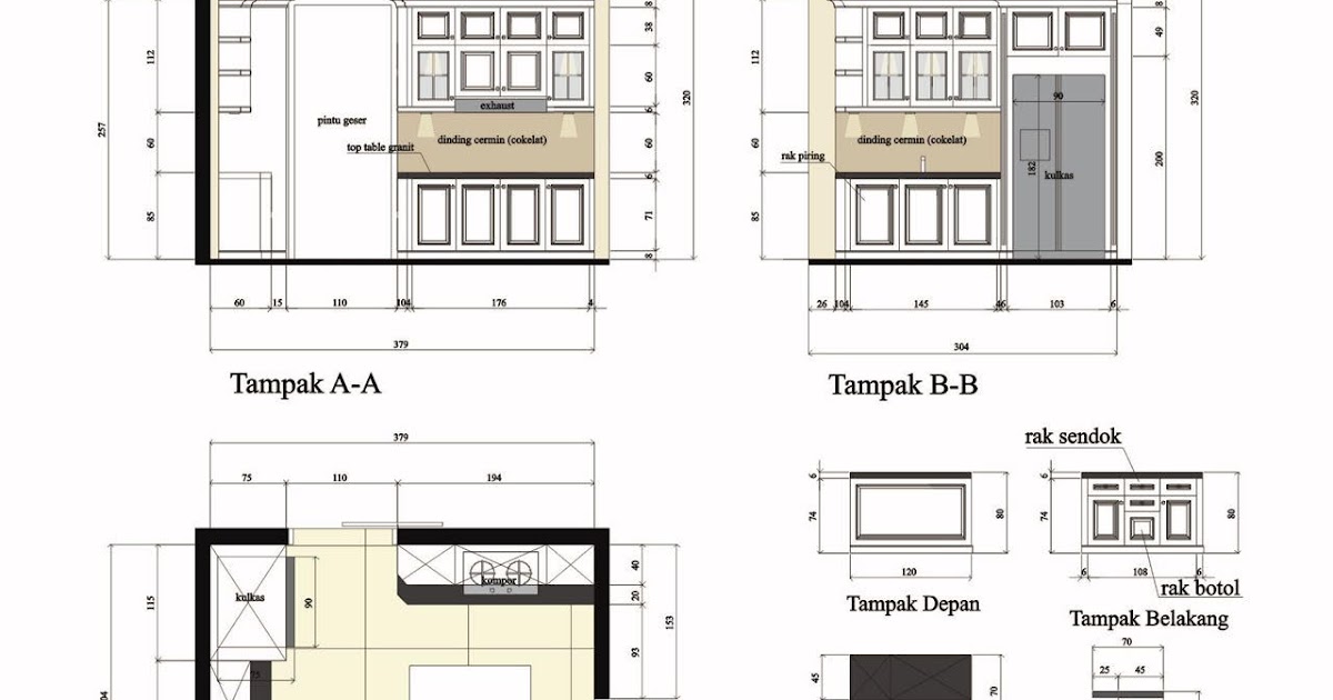 IDEsign arsitektur  Lemari Dapur  yang Terpisah 