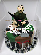 Call of Duty Black Ops 2 Cake. Game cake. Yes, the dude is ugly. (call of duty black ops cake)