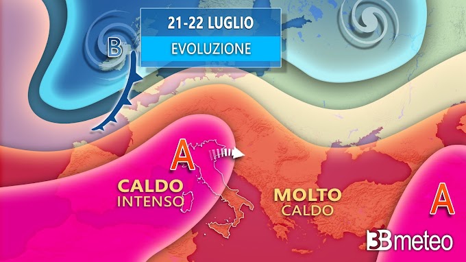 3bmeteo: “Da giovedì l’ondata di caldo raggiungerà il suo apice anche in Italia, temperature fino a 40°C