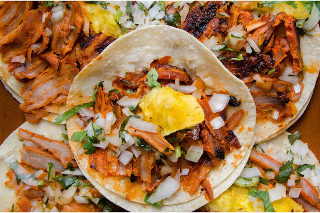 Mexican tacos al pastor.