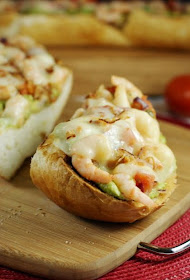 Spicy Guacamole Shrimp Melts