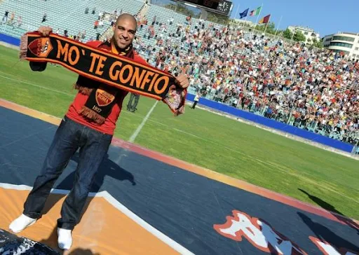 Adriano unveiled as new AS Roma player