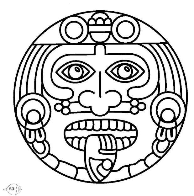 Aztec Coloring Pages For Kids   Could Find Your Favorites From Aztec  Symbols
