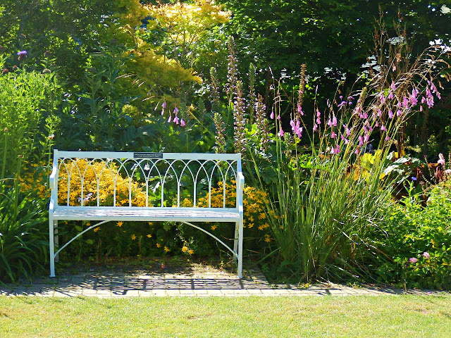 Seat at garden at Lost Gardens of Heligan