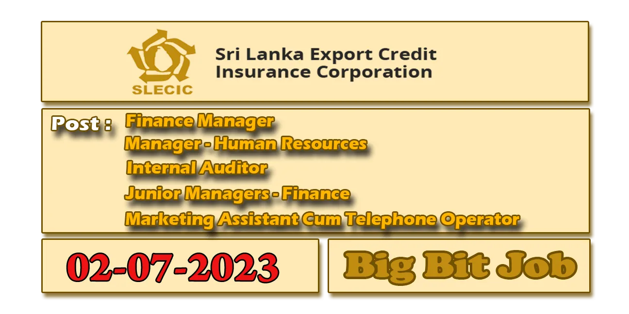 Sri Lanka Export Credit Insurance Corporation Job Vacancies 2023