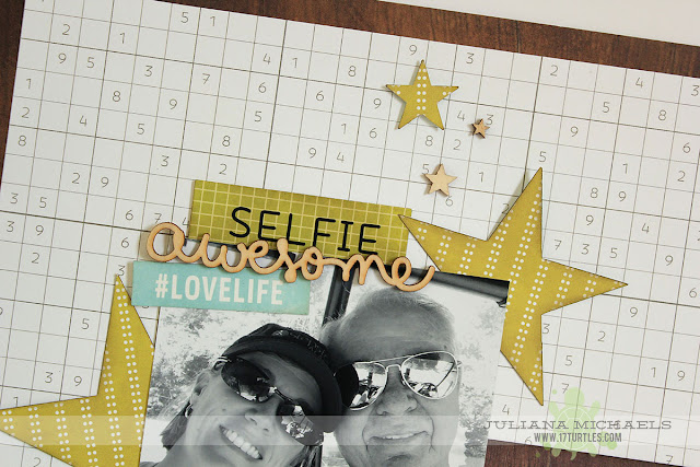 Awesome Selfie Today Dad Scrapbook Page by Juliana Michaels featuring Pebbles Inc