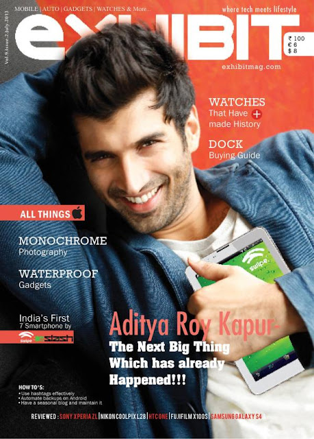 Aditya Roy Kapoor on the cover of Exhibit magazine