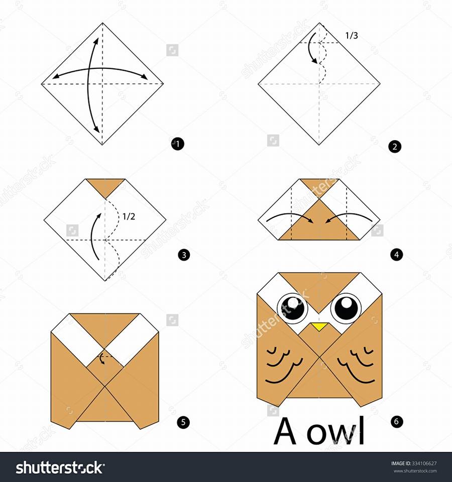 membuat karakter karakter menggunakan kertas  origami  