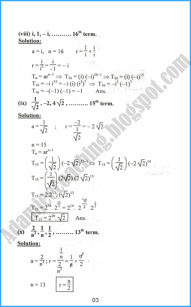 sequence-and-series-exercise-6-4-mathematics-11th