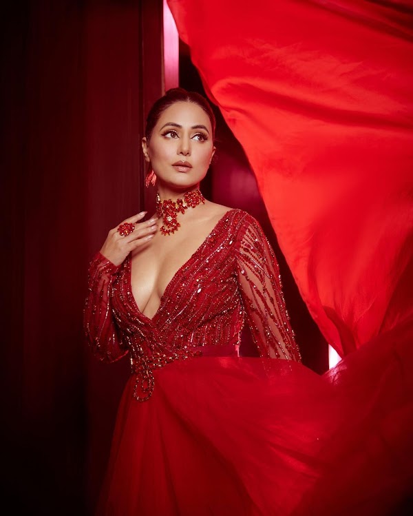 hina khan cleavage busty indian actress