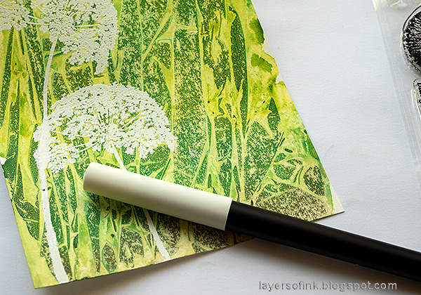 Layers of ink - Cling Wrap Watercolor Floral Tutorial by Anna-Karin Evaldsson.