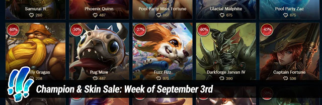 Champion Skin Sale Week Of September 3rd Images, Photos, Reviews
