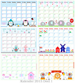 Kalender 2015 Annekoendigitaal, kalender voor kinderen, kalender om uit printen, maandkalenders, kalenders 2015, januari 2015