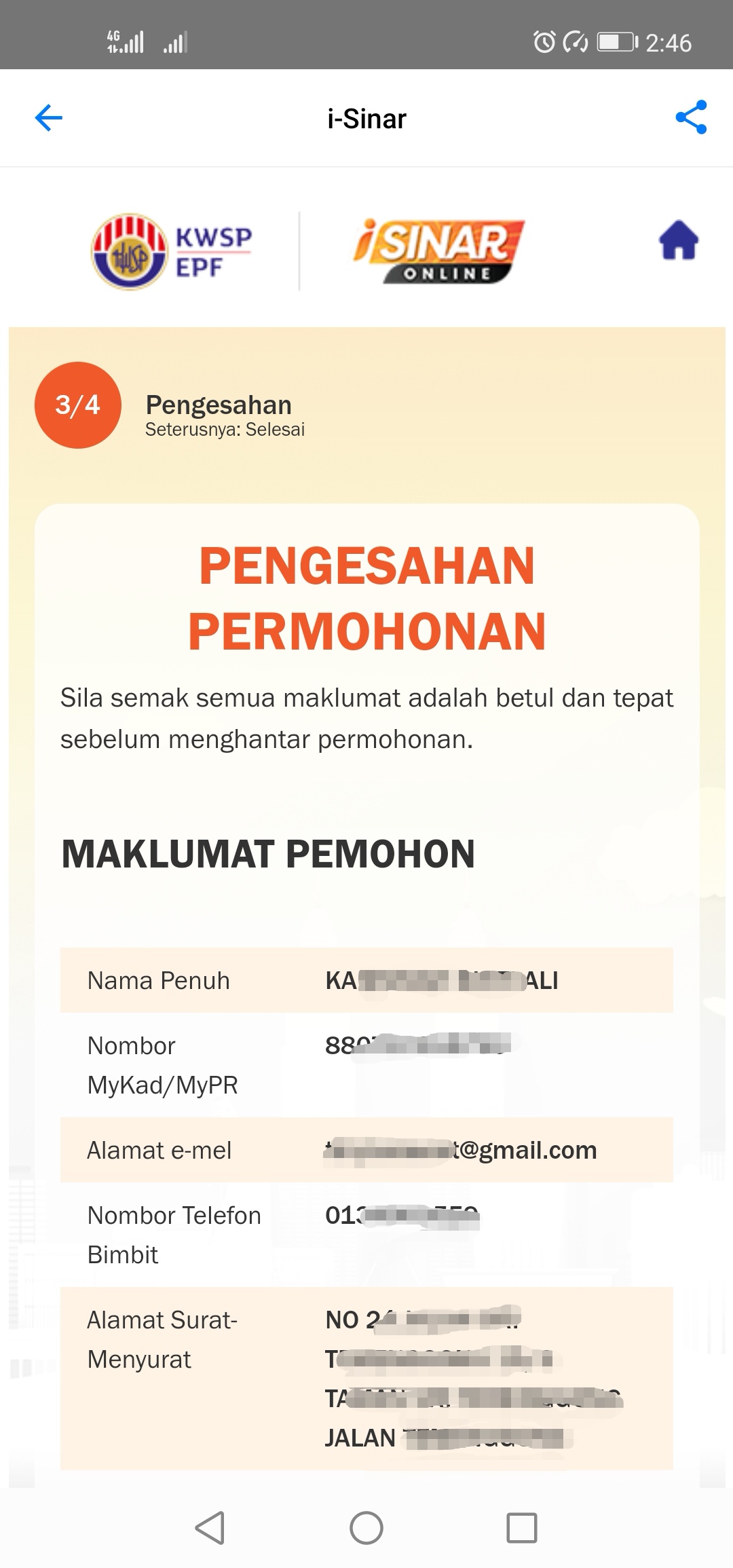 Contoh Surat Kwsp Tukar Alamat