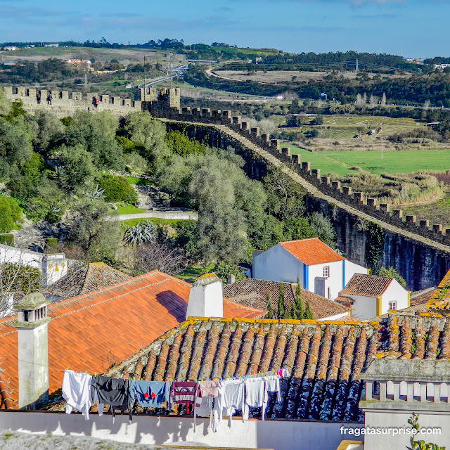 Muralhas de Óbidos em Portugal